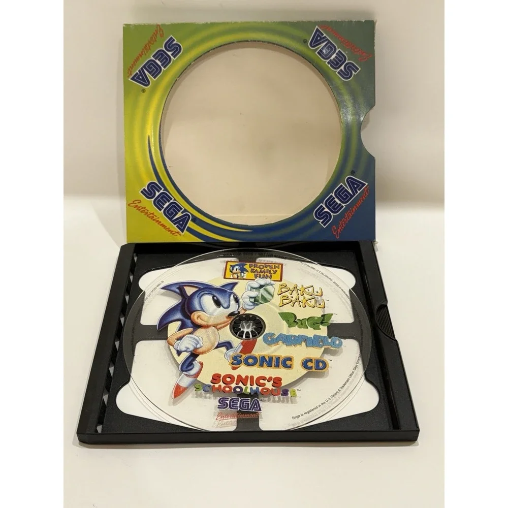 Vintage 1996 SEGA Sonic's Schoolhouse PC Video Game RARE 90s Proven Family Fun